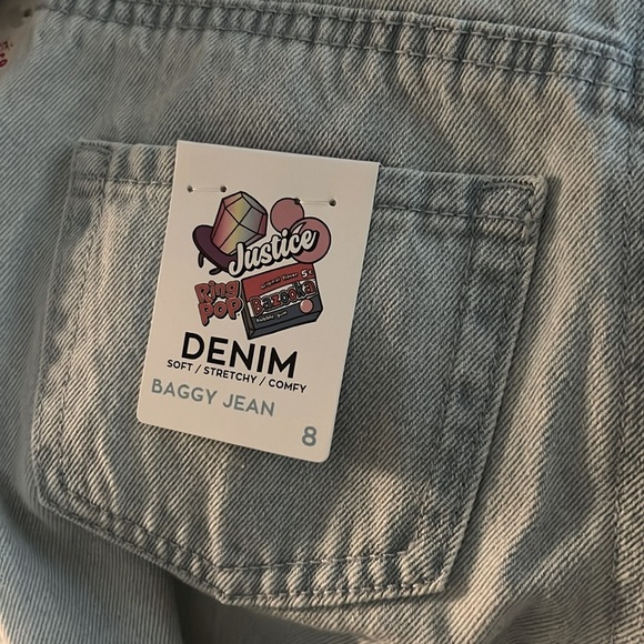 Justice Girls Ring Pop Collab Jeans, Sizes 8 with belt included - Picture 6 of 7